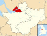 Halton UK locator map